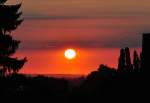 Sonnenuntergang ber der Eifel am 10.08.2012