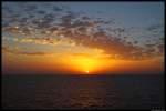 Sonnenuntergang auf dem Mittelmeer.
