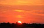 Der Sonnenuntergang in Kohlscheid-Bank am einem Sommerabend am 7.7.2013.