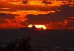 Sonnenuntergang vor der Insel Fehmarn.