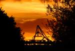 Sonnenuntergang am  Weinberg  bei Bischwind a.R.