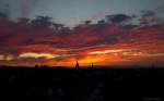 Sonnenuntergang über der Altstadt von Endingen am 13.06.2014.