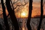 Sonnenuntergang über dem Salzhaff bei Rerik (Landkreis Rostock, Mecklenburg-Vorpommern, November 2011)