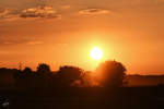 Sonnenuntergang auf der Hahnweide, so gesehen Mitte September 2019.