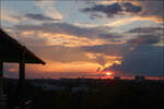 Wolkenbilder des Tiefs 'Bernd' -    Sonnenuntergang in Rommelshausen.