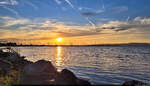 Sonnenuntergang in Balatonfenyves (HU) an einem lauen Spätsommerabend.