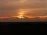 Sonnenuntergang fotografiert am 20.04.08 zwischen Eschdorf und Hierheck (Luxemburg).