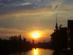 Sonnenuntergang vom 20. Juli nhe Alexnderplatz in Berlin