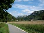 Naturpark Obere Donau, der Donauradweg fhrt direkt durch diese herrliche Landschaft, Aug.2007