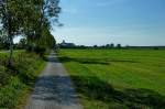 Federseeradweg mit Blick auf Bad Buchau, Aug.2012