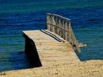 Ein Holzsteg am Ostseestrand von Heiligenhafen 06.06.2013