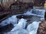  Aufschumendes Eis  am Wasserfall der Breitsach; 090110