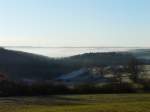 Am Morgen des 23.12.07 sieht man die Nebelfelder in den Tälern liegen. Das Foto wurde zwischen Schumann und Pommerloch (Luxemburg) gemacht.