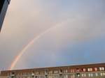 Ein schöner Regenbogen über dem Plattenbau Freital Deuben-Süd
