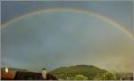 Ein Regenbogen über der Region von Blonay  (08.08.2011)