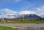 Untersberg mit Wolkenfeldern (Grenzgebiet zwischen Salzburg und Berchtesgadener Land) - 24.04.2012