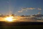 Abendsonne und Wolken bei Bad-Mnstereifel - 02.02.2013