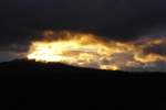 Wolkenhimmel über der Burgruine Bramberg bei Ebern,Lkr.