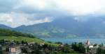 An diesem Tag hing die Wolkendecke ziemlich tief ber dem Thunersee und Spiez.