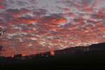 Brennende Wolken am morgen des 28.11.2020 in der Nähe von Wiltz.