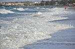 Der Strand vor Platanias auf Kreta. Aufnahme: 18. Oktober 2016.