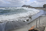 Herbststimmung am Strand vor Platanias auf Kreta. Aufnahme: 18. Oktober 2016.