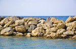 Wellenbrecher vor Platins auf der Insel Kreta.