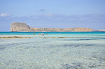 Blick auf die Insel Gramvousa von Kreta.