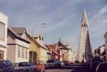 Kirche in Reykjavik, der Hauptstadt von Island, im Juni 1997.