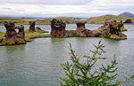 Der See Mývatn auf Island.