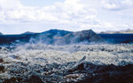 Heiße Lavafelder am Leirhnjúkur - ein Teil des Krawall Vulkansystems  im Norden Islands. Bild vom Dia. Aufnahme: August 1995.