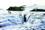Auf dem Gletscher Vatnajökull. Bild vom Dia. Aufnahme: August 1995.