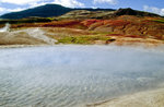 Quelle Blei am Großen Geysir in Island. Bild vom Dia. Aufnahme: August 1995.