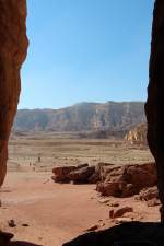 26.11.2012: Timna Park im Sden Israels, Blick von den Solomon-Sulen auf die weitlufige Landschaft