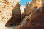 Schlucht im Naturschutzgebiet von Ein Gedi. Aufnahme: November 1987 (digitalisiertes Negativfoto).