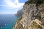 Capri - Aussicht von Via Pizzolungo. Aufnahmedatum: 22. Juli 2011.