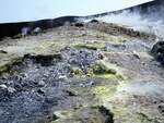 Fumarolenfeld auf Vulcano am 29.04.18. Die Hitze ist gerade noch so auszuhalten.