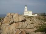 Leuchtturm am Capo Testa im norden Sardiniens bei Santa Teresa (aufgenommen am 01.07.08)