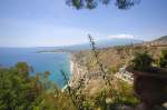 Das Mittelmeer bei Taormina (Sizilien).