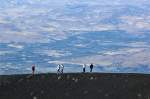 Aussicht von Ätna (Etna) in Richtung west.