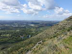 Ausblick auf die Pontinischen Ebene vom Pass des Monte Lepini (20.09.2022)