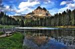 dolomiten   lago d antorno mit den drei zinnen