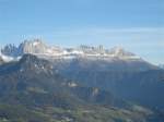 Blick auf die Dolomiten am 30.10.2011.