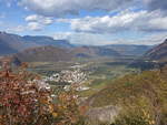 Aussicht auf das Fleimstal bei Carano, Trentino (27.10.2017)