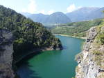 Ausläufer des Stausees Lago di Santa Giustina bei Cagno, Südtirol (15.09.2019)