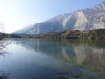 Lago di Cavedine mit Brento-Casale-Gruppe im Trentino (01.11.2017)