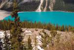 Peyto Lake im kanadischen Banff National Park. Aufnahme: Mai 1987 (digitalisiertes Negativfoto).