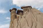 Alberta Badlands in Dinosaur Provincial Park der kanadischen Provinz Alberta. Aufnahme: Juni 1987 (digitalisiertes Negativfoto).