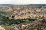 Alberta Badlands in Dinosaur Provincial Park der kanadischen Provinz Alberta.