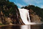 Montmorency Falls Quebec. Aufnahme: Juni 1987 (digitalisiertes Negativfoto).